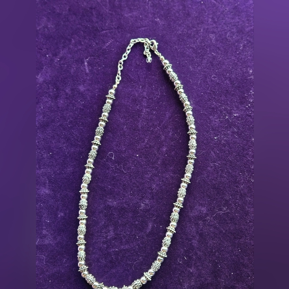 Napier silver tone beaded necklace